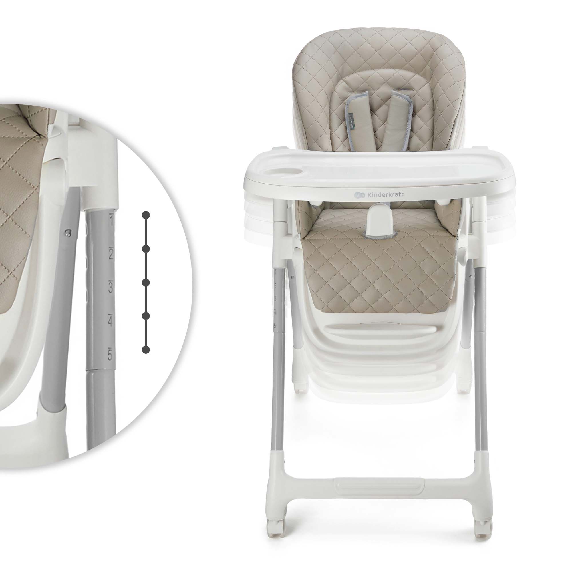 Tulo Столче За Хранене Beige Kinderkraft