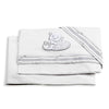 Set de lenjerie de pat Baby Love 3 piese 63x125x12 cm alb