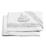 Set de lenjerie de pat Baby Love 3 piese 63x125x12 cm alb