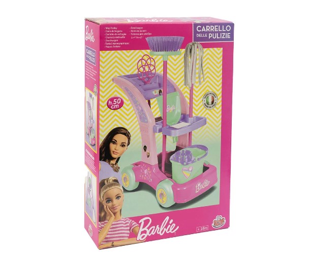 Комплект За Игра Количка За Почистване Barbie, 50 См - Играчки - Comsed - BebeMama