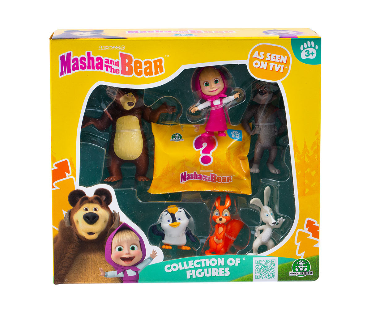Masha și Ursul - Set de 7 figurine într-o cutie