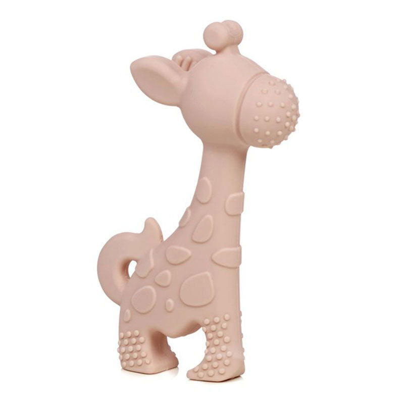 020224 U09 Силиконова Гризалка Жираф Pale - Гризалки И Чесалки - Jane - BebeMama