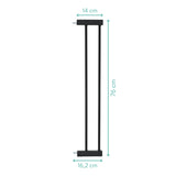 Fillikid Extensie barieră ușă cu închidere automată Bg02 - 14 cm - Negru