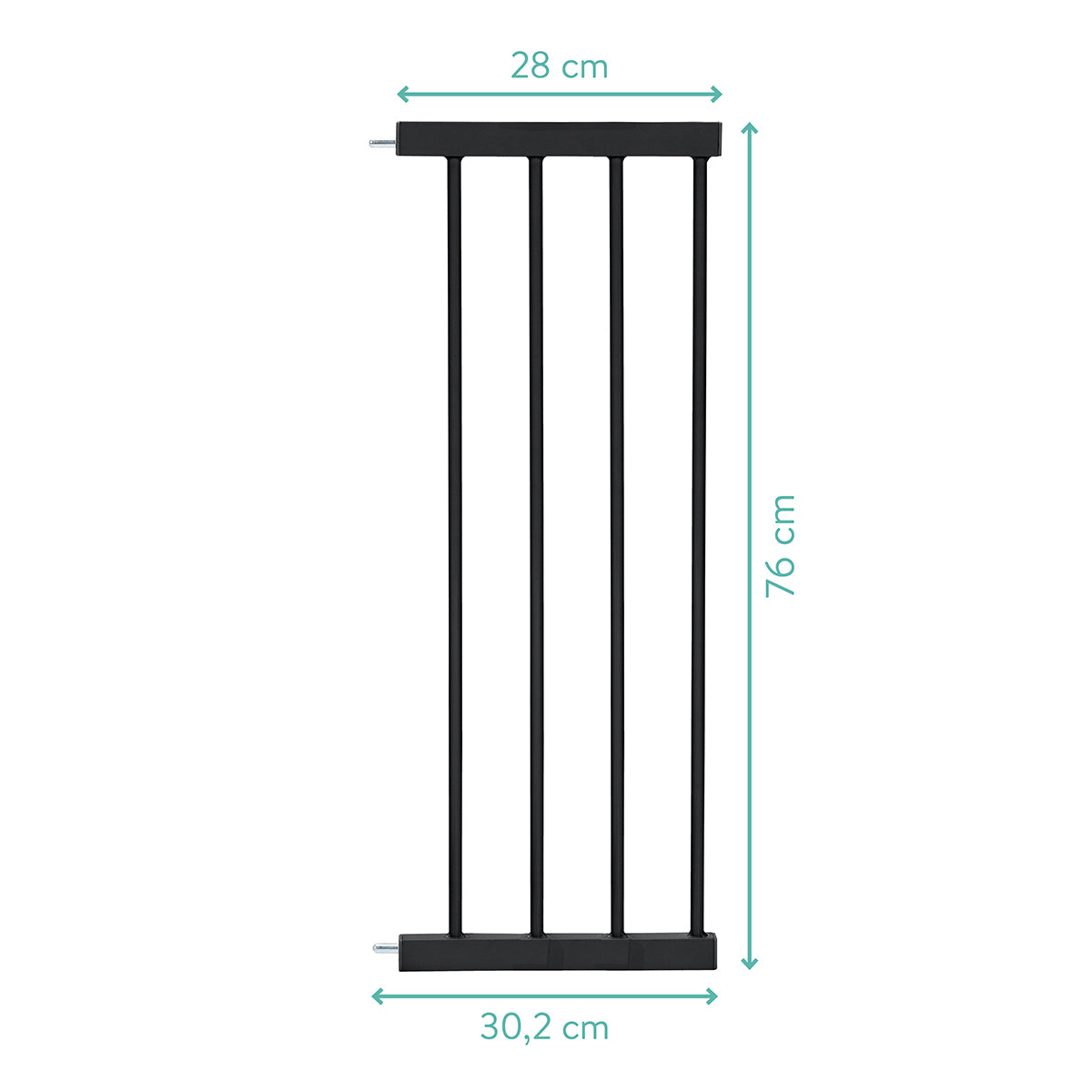 Fillikid Extensie barieră ușă cu închidere automată Bg02 - 28 cm - Negru