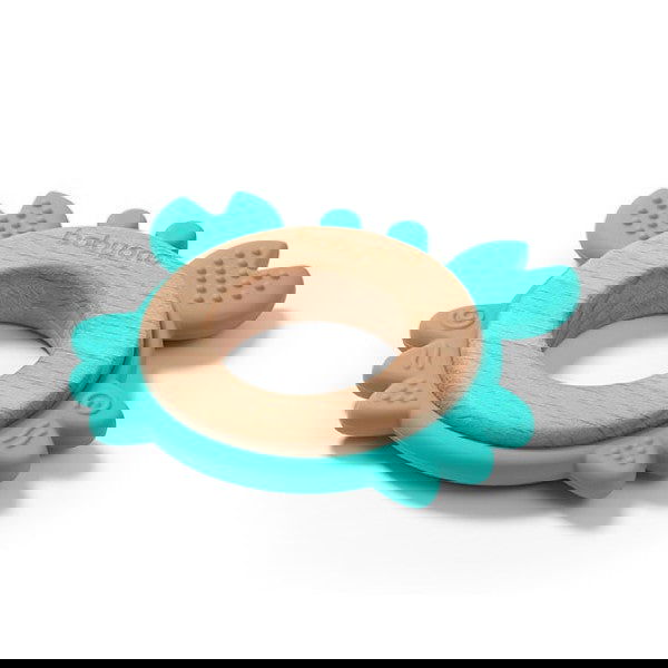 1075/02 Дървена И Силиконова Гризалка Crab --- BebeMama