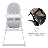 Binci Столче За Хранене Light Grey Kinderkraft