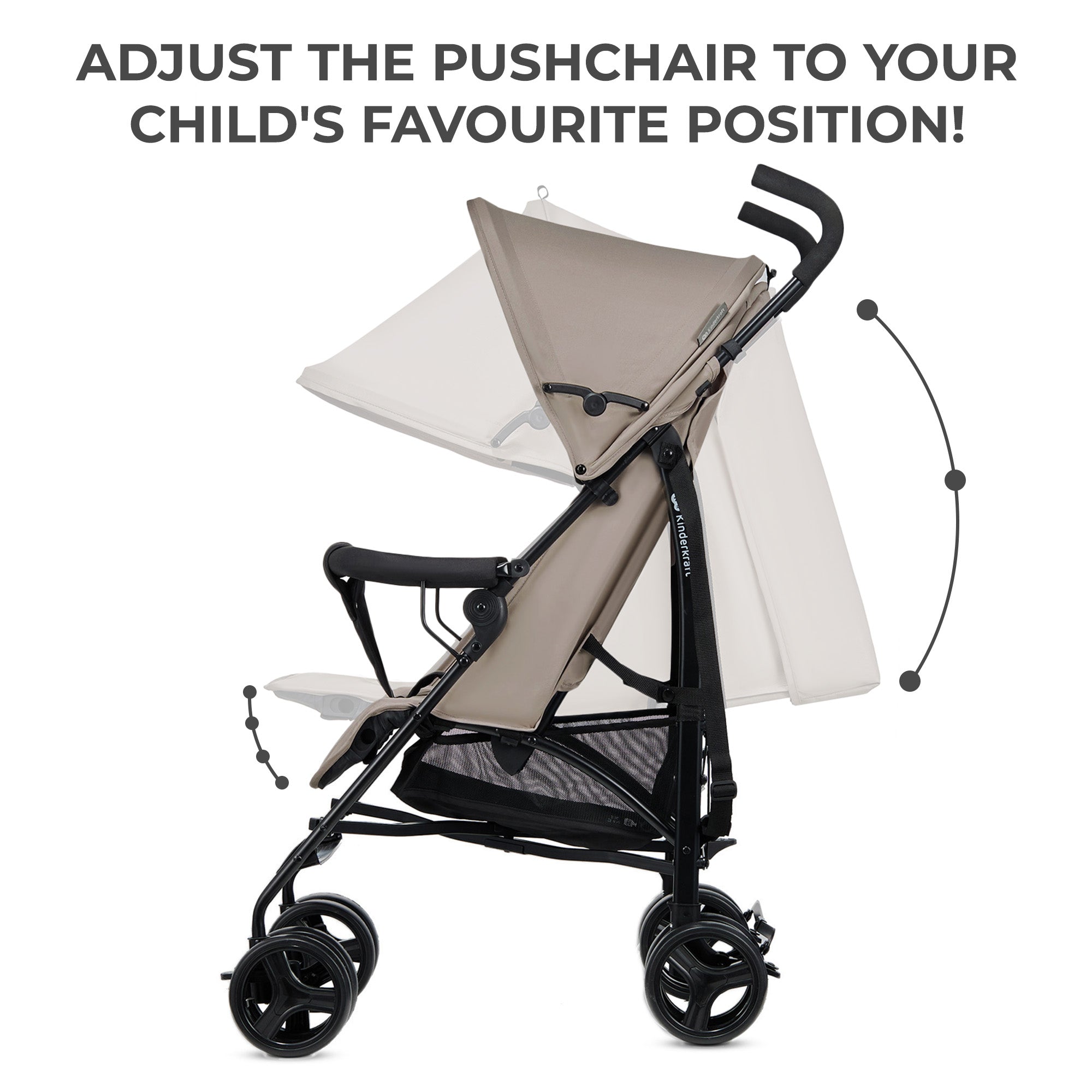 Бебешка Количка Tik Stone Beige Kinderkraft