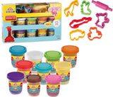 К-Т Пластелин Цветен Микс 10 Цвята 560 Гр.6 Бр. Матрици28Х7Х18