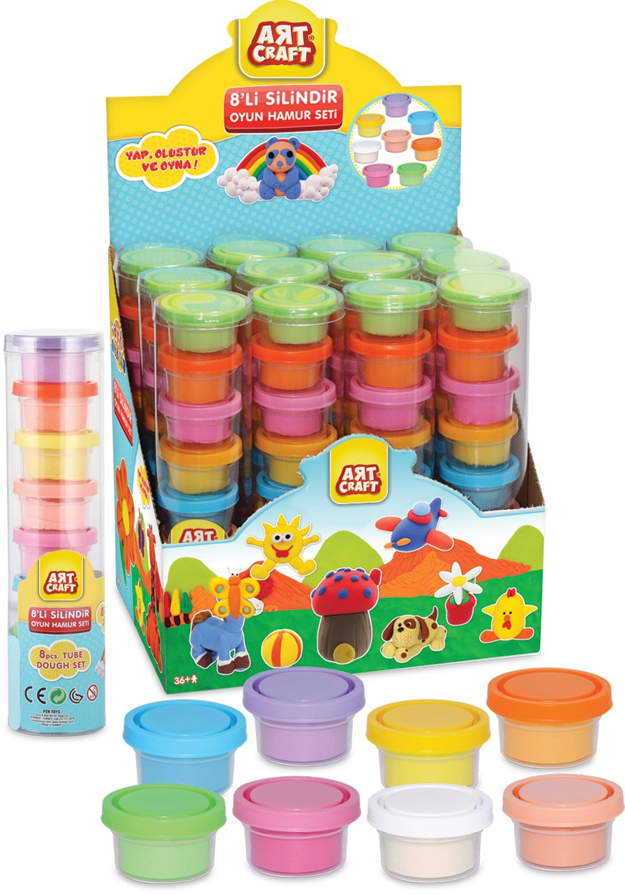 Plastilina în tub 8 x 28 gr. 29 x 8