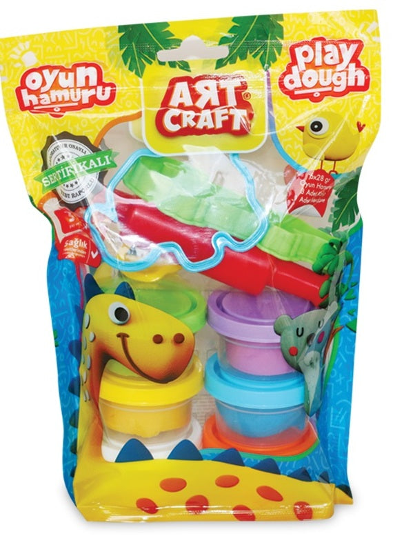 Set de plastilină în ambalaj PVC 6x28 grupuri și forme