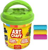 Găleată mică de plastilină K-T cu 5 culori, 100 gr. și matrice, 7x9