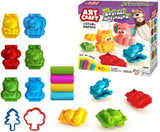 Plastilină K-T cu matrici 3D, animale drăguțe, 4x50 gr, cu 8 matrici, 22x6x22