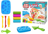 Plastilină Pizza K-T 4x50 gr cu 4 instrumente și matriță mare 22x6x22