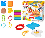 Plastilină Crazy Kitchen K-T, mărimea S, 4x50 gr, cu 8 matrici, 22x6x22