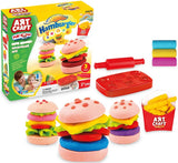 Plastilina Hamburger K-T 3x50 gr cu 2 unelte și matriță mare 16x5x16