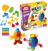 Plastilină Hug People K-T 3x50 gr cu picioare, pălării, ochi și mâini pentru a face oameni 16x5x16