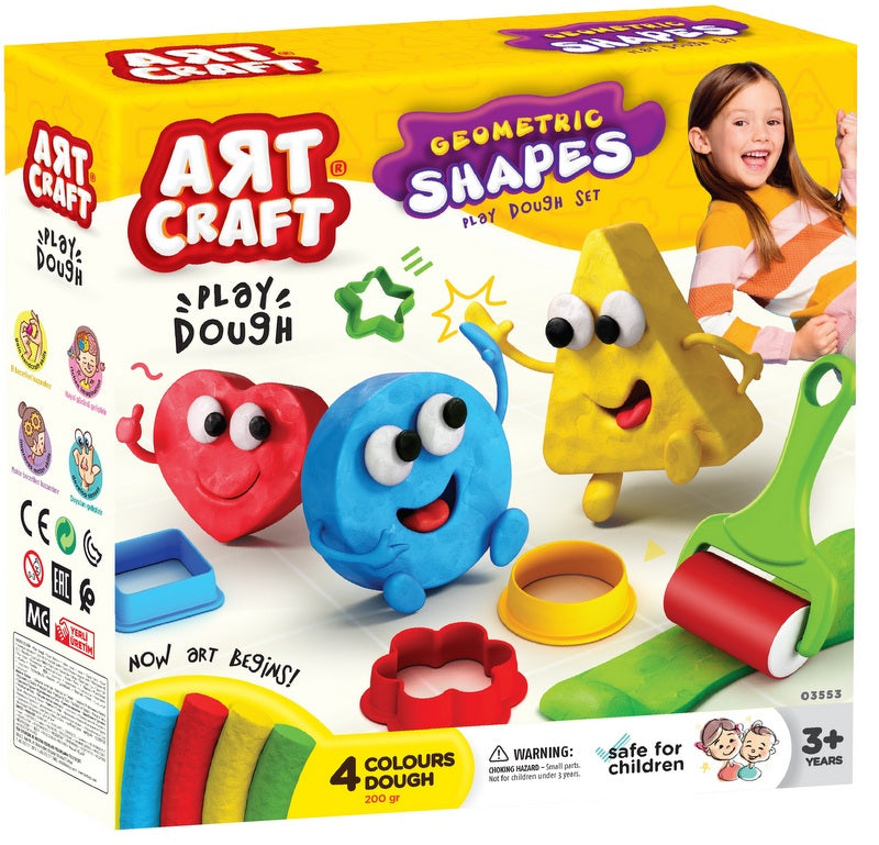 Plastilină K-T Forme Geometrice 4X50 Gr cu Matrici