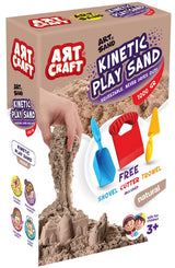 1000 Гр Кинетичен Пясък Натурален С 3 Инструмента 12Х5Х21