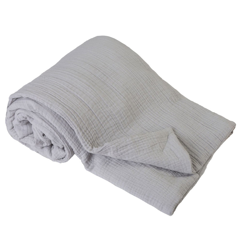 0370 Одеяло Muslin 75Х100 Св.Сиво 42 - Одеяла - Baby Matex - BebeMama