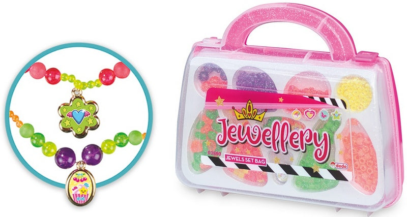 Set de bijuterii DIY creative cu mărgele și cutie 25x8x23