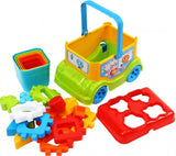 Autobuz inteligent cu jucării de dezvoltare într-o cutie 21x16x14 cm