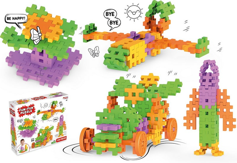 Puzzle Constructor Fun Fun 128 piese 33x29x8 cm