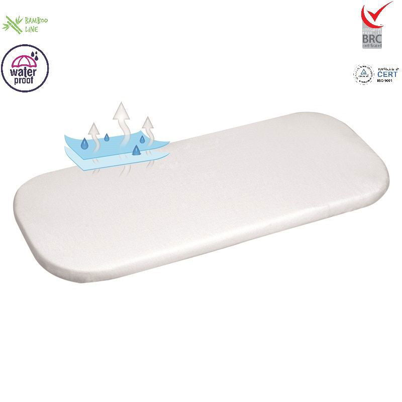 0392-01 Подложка Водоустойчив Бамбуков 40Х90 Бял - Подложки За Столчета - Baby Matex - BebeMama
