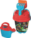 Găleată rotundă cu castel Ninja Turtles cu 2 matrițe și stropitoare 19x35