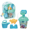 Rucsac tip găleată cu set de plajă, culoare turcoaz, 24x13x30