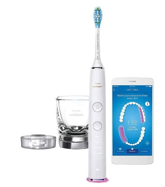 Philips Sonicare Ел. Четка За Зъби Diamond Clean Smart Hx9901/03 - Бял + 1 Глава + Чаша --- BebeMama