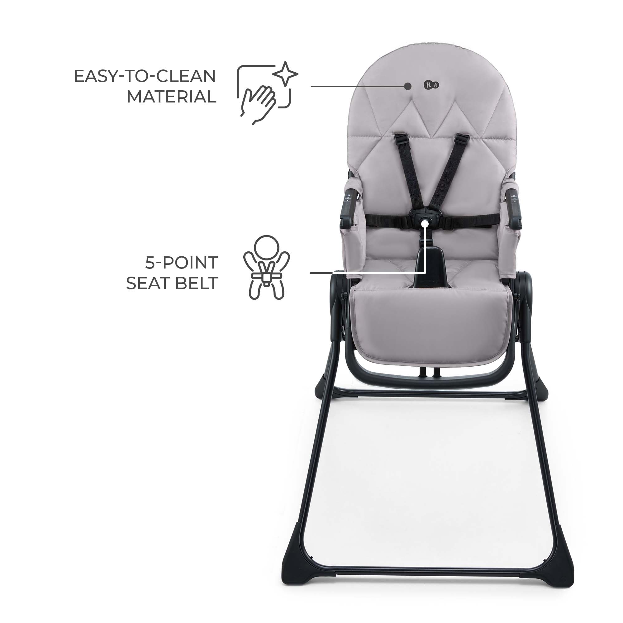 Binci Столче За Хранене Grey Kinderkraft