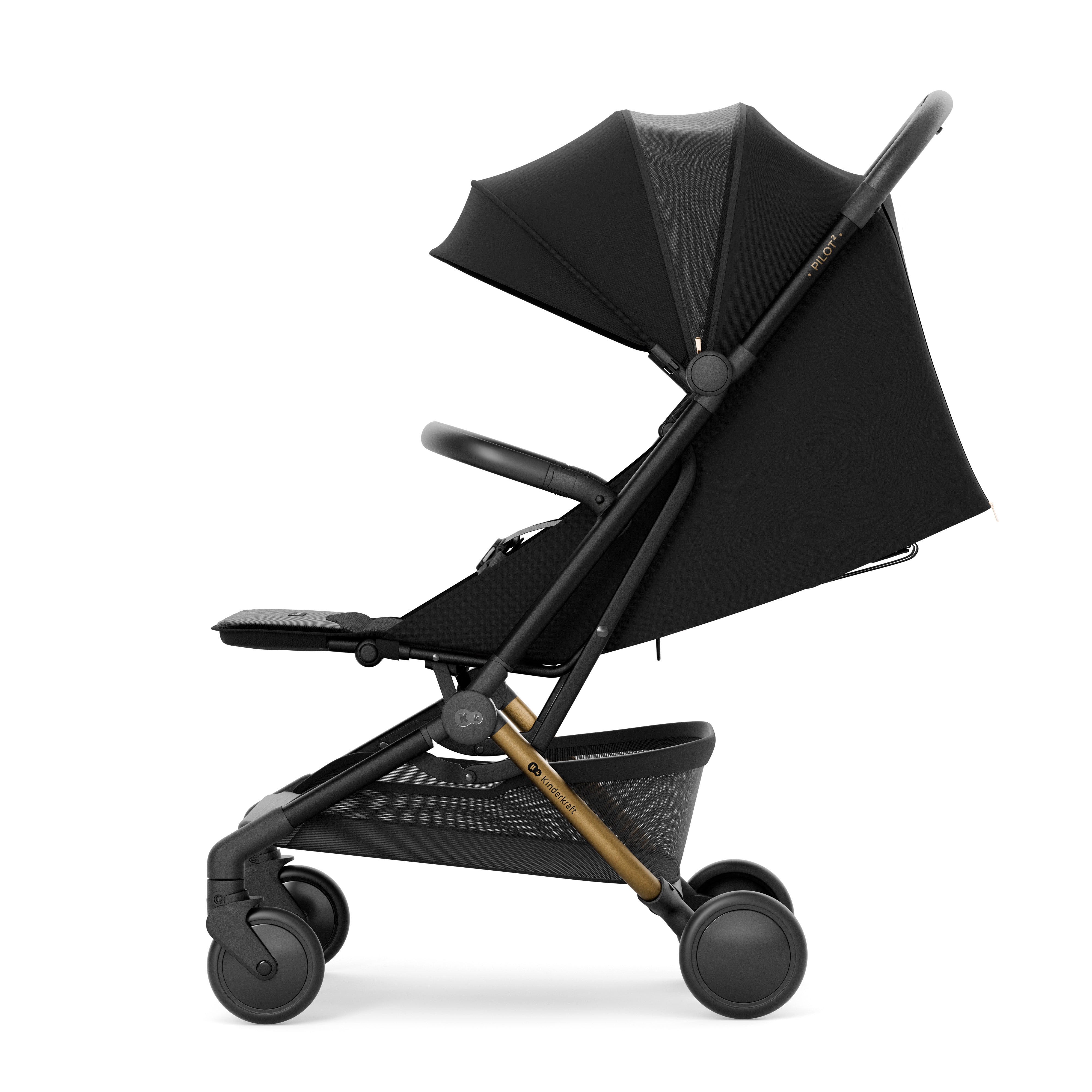 Cărucior Kinderkraft Pilot 2, negru miezul nopții