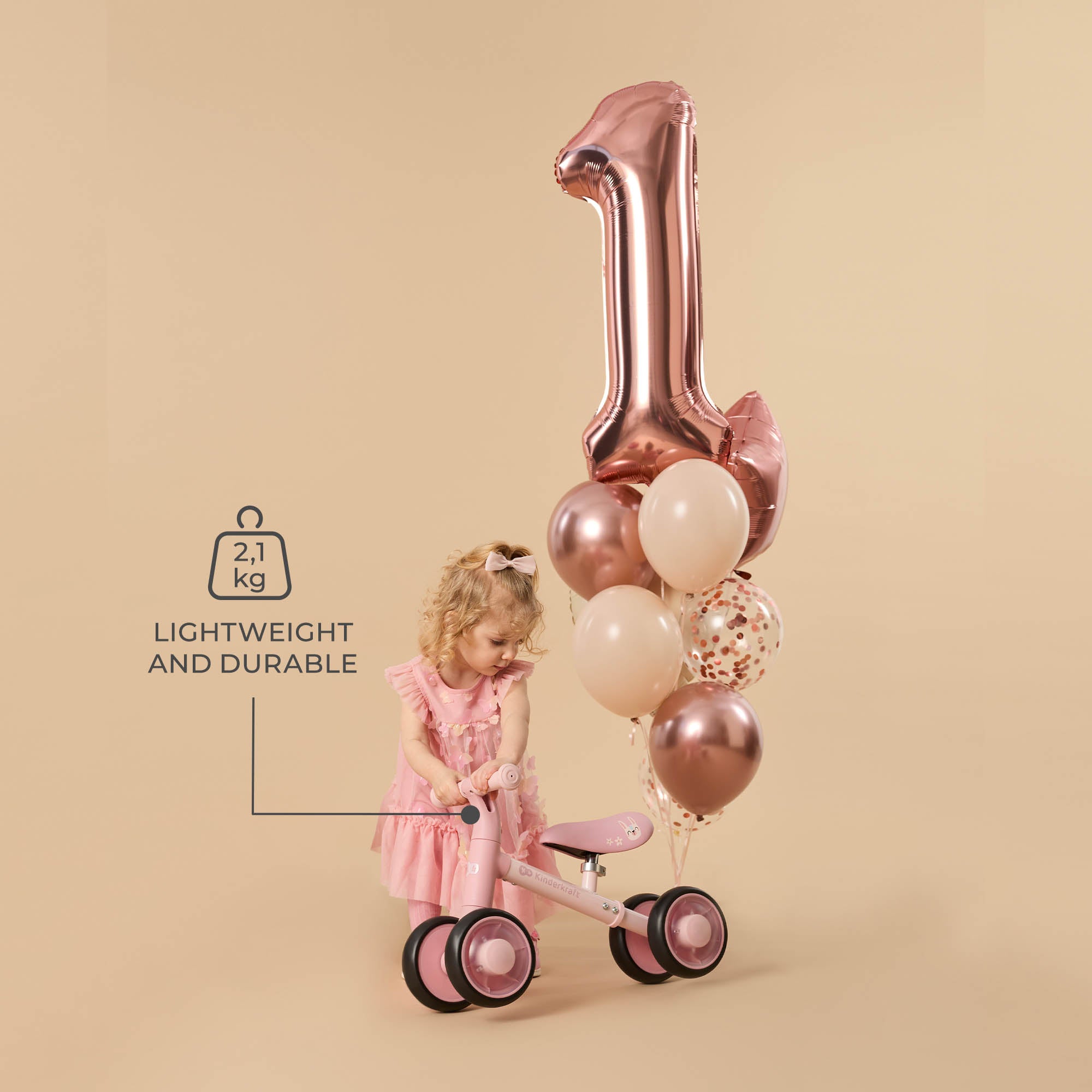 Cutie Flash Колело За Баланс Pink Kinderkraft