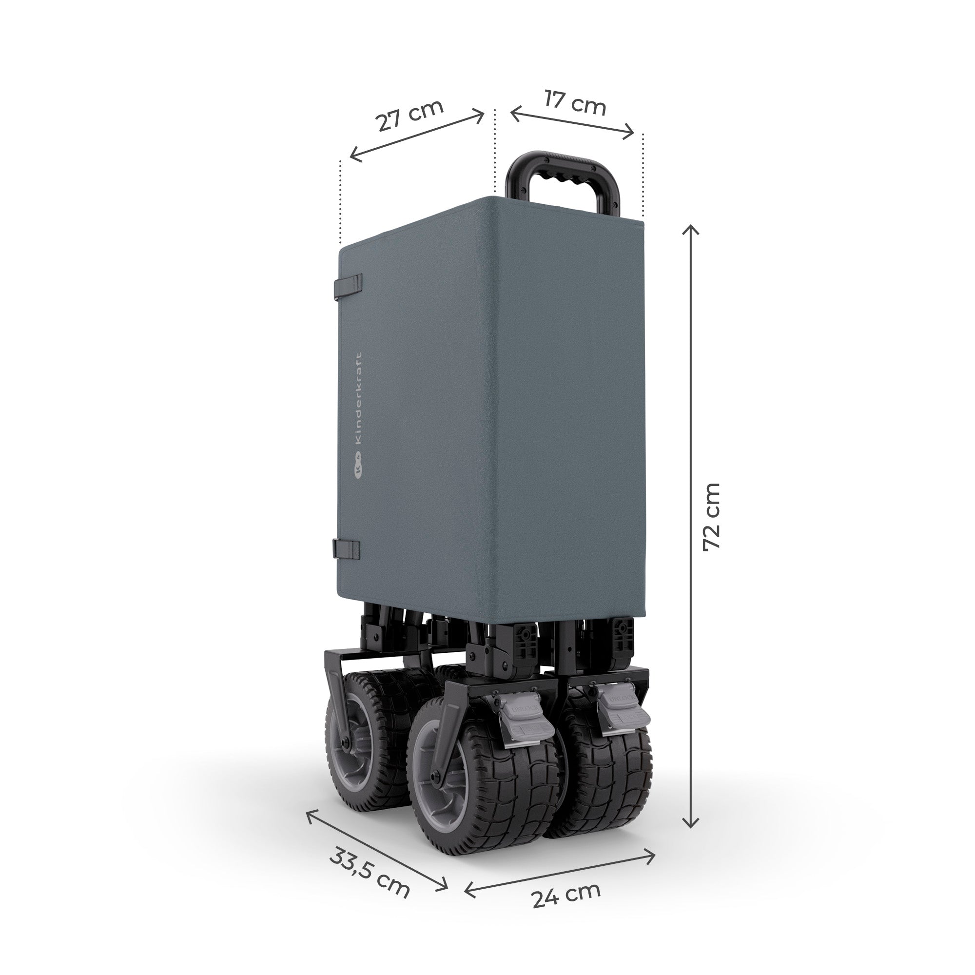 Rollster Сгъваема Количка За Деца Anthracite Kinderkraft