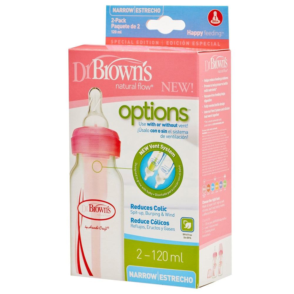 Sb42305 Esx Nno Шише 120ml. 2бр. Розови Dr. Brown`s