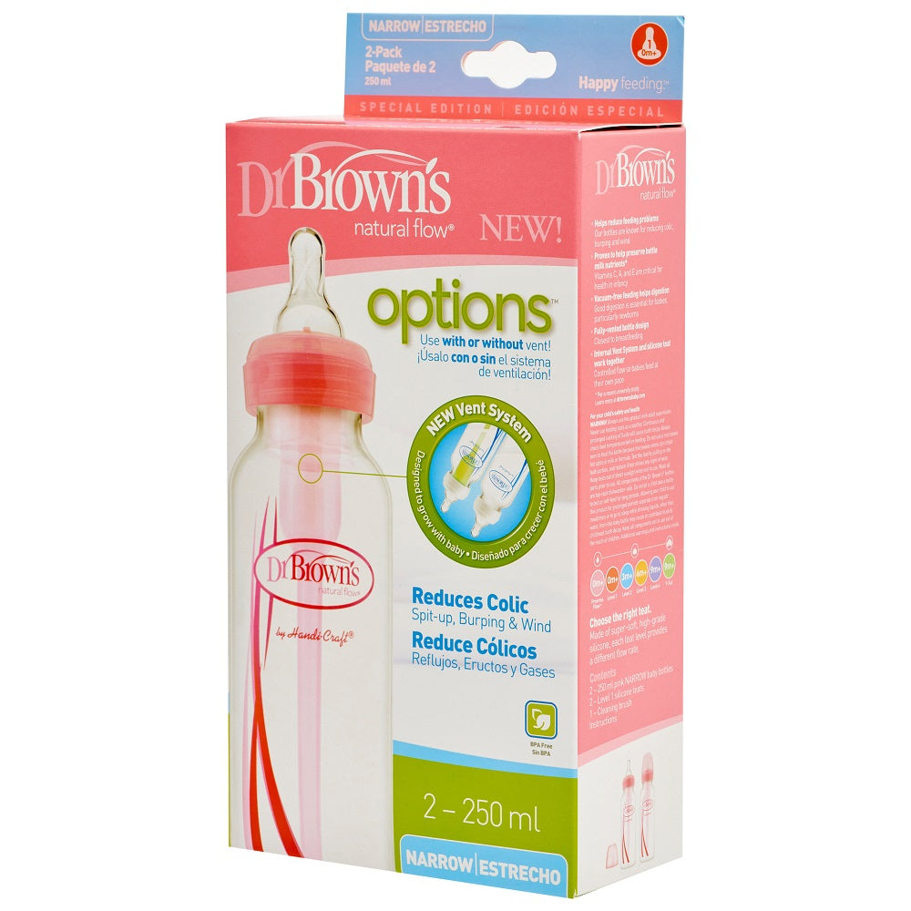 Sb82305 Esx Nno Шише 250 Ml. 2бр. Розови Dr. Brown`s