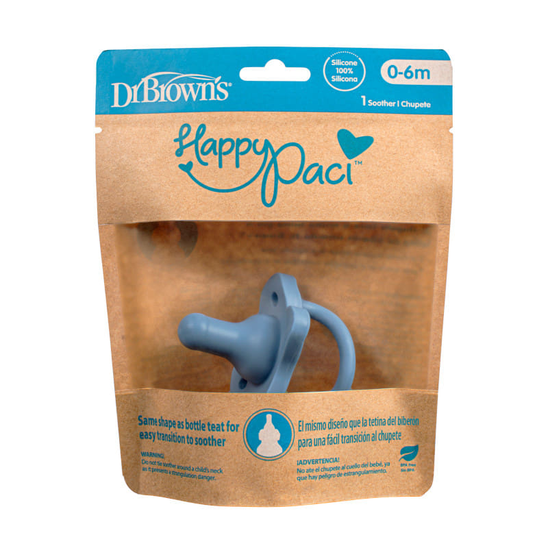 Ps11008 Intl Залъгалка Happy Paci Етап 1 Син Dr. Brown`s