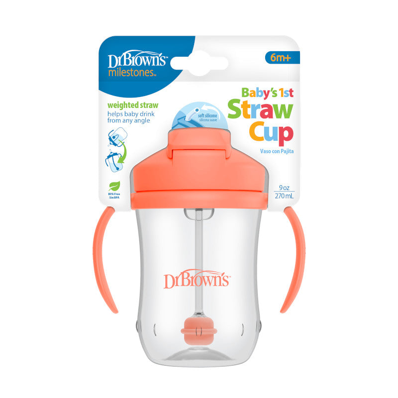 Tc91103 Intl Чаша Със Сламка 270ml Coral Dr. Brown`s