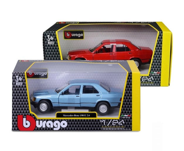 Bburago - Модел На Кола 1:24 - Mercedes-Benz 190E, Асортимент