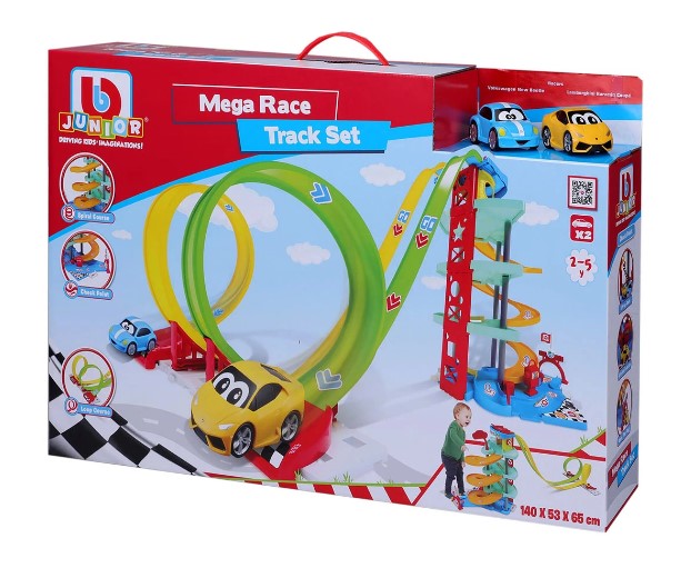 Bburago Junior - Мега Състезание С Писта И Лупинги