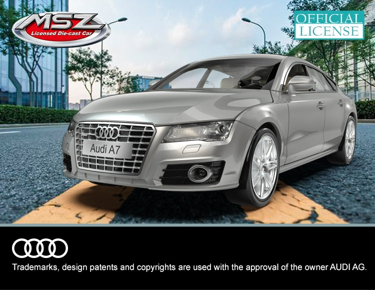 Метален Точен Модел Кола 1:32 Audi A7 Засилване С Издърпване Назад Отваряеми Врати И Капак Julia