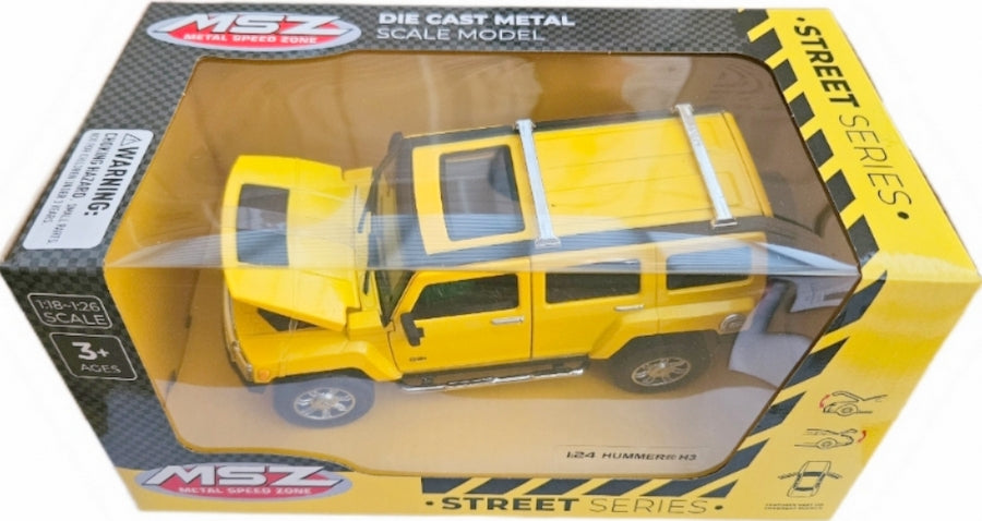 Метален Точен Модел Кола 1:24 Hummer H3 С Отваряеми Врати Преден Капак И Багажник Julia
