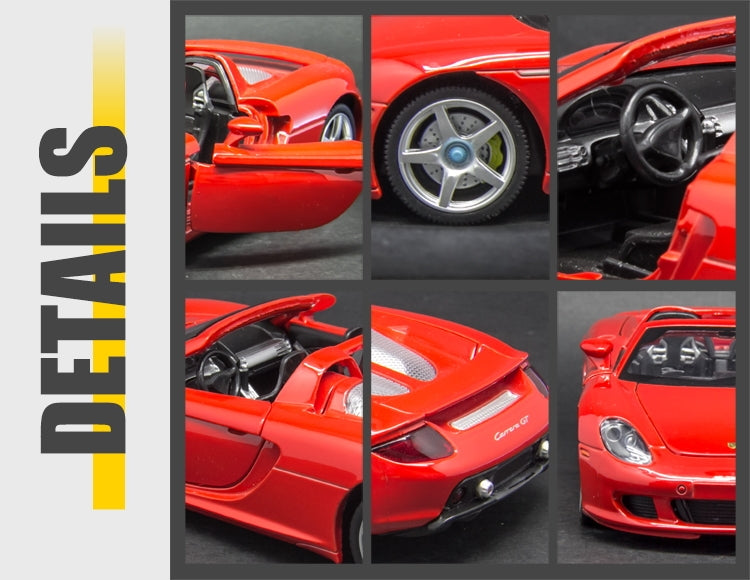 Метален Точен Модел Кола 1:24 Porsche Carrera Gt С Отваряеми Врати Преден Капак И Багажник Julia