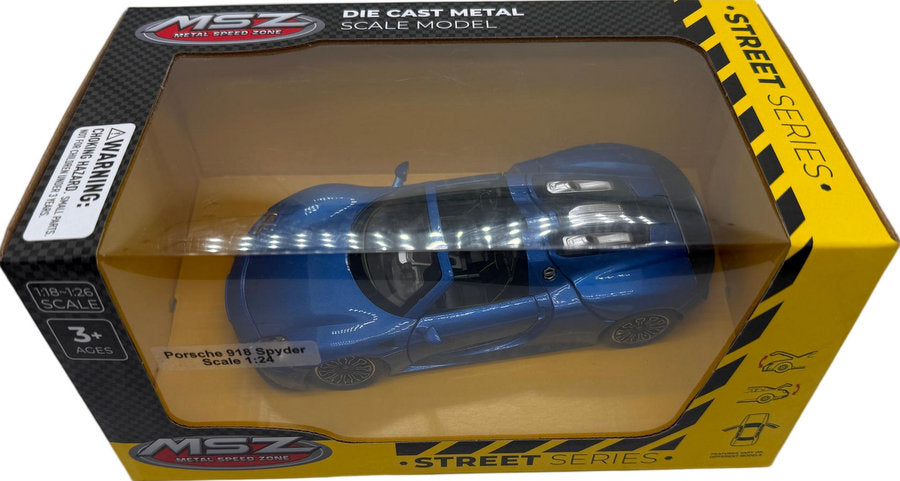 Метален Точен Модел Кола 1:24 Porsche 918 Spyder С Отваряеми Врати Преден Капак И Багажник Julia