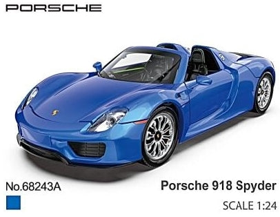 Метален Точен Модел Кола 1:24 Porsche 918 Spyder С Отваряеми Врати Преден Капак И Багажник Julia