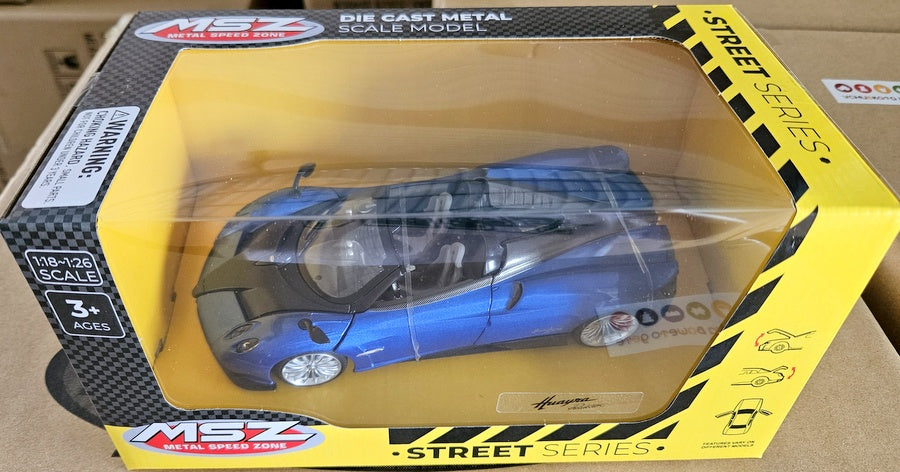 Метален Точен Модел Кола 1:24 Pagani Huayra Roadster С Отваряеми Врати Преден Капак И Багажник Julia