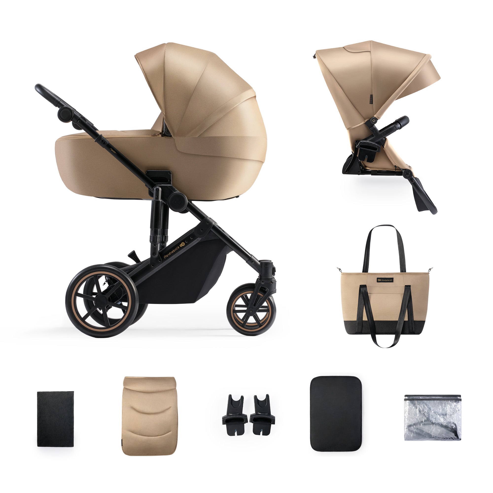 Prime 2 Бебешка Количка 2в1 Sandrose Beige Kinderkraft