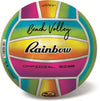 Minge de volei pe plajă 21 cm culori curcubeu perlat