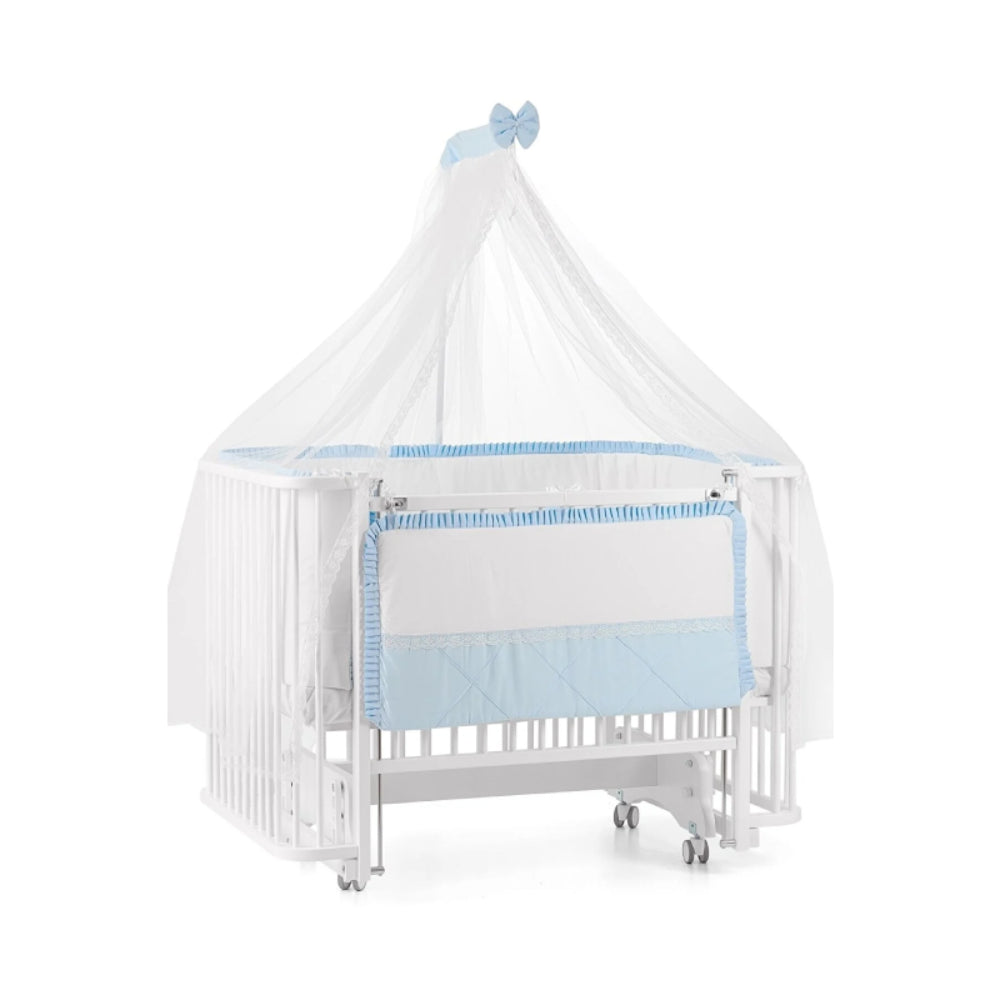 Кошара Bambino 70х110 + Спален Комплект Бял Син Azaria
