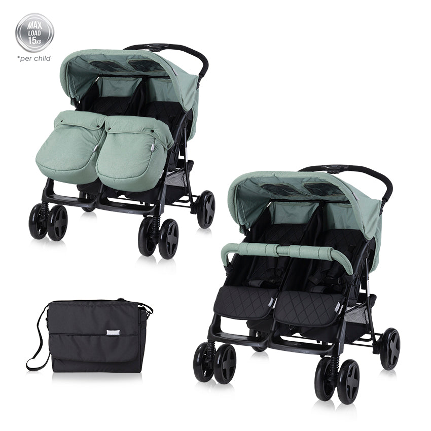 Lorelli Classic Twin Green Bay babakocsi+táska